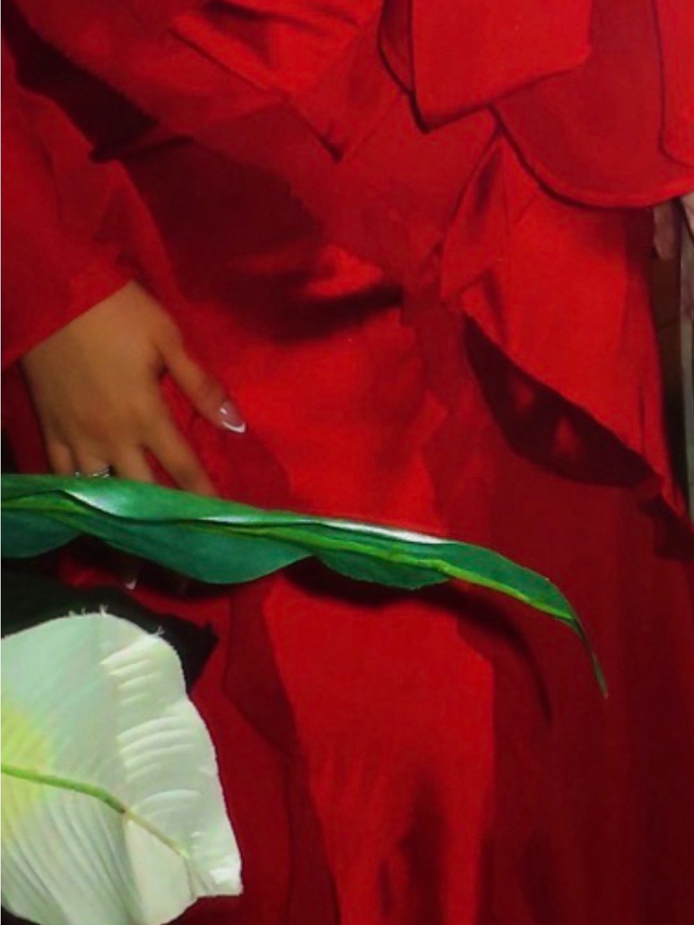 ASOS Red Ruffle Maxi Dress - Picture 2 of 2